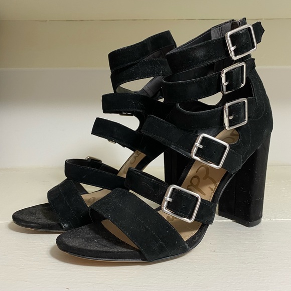 Sam Edelman Buckle Suede Sandals - Size 8 - Picture 2 of 2